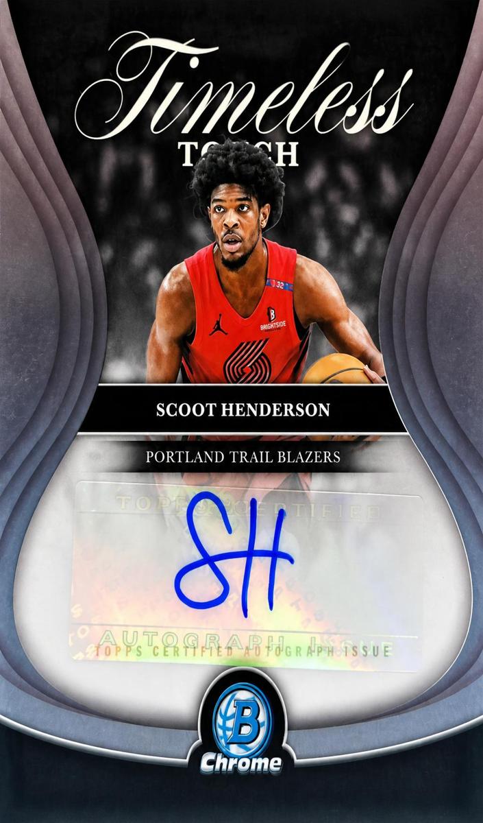 Scoot Henderson 2025 Bowman Timeless Touch Signatures Basketball