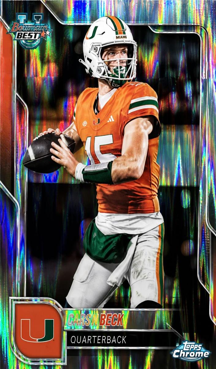 2025 Carson Beck [Yellow Lazer Refractor] #99