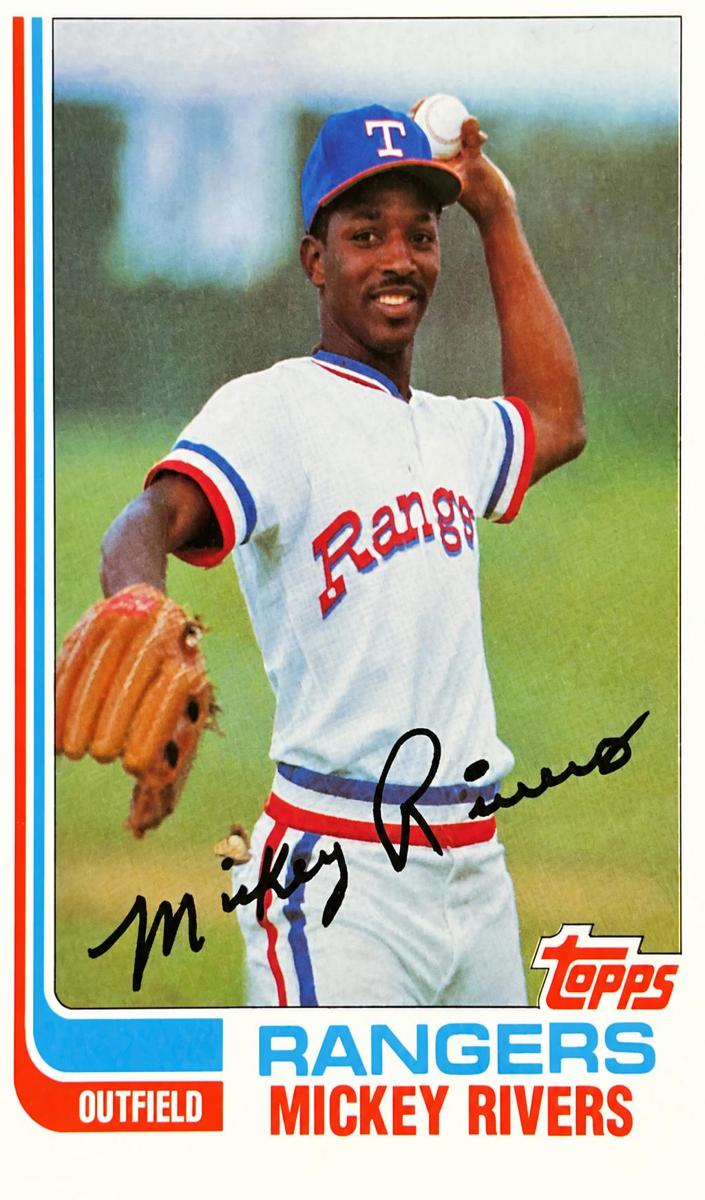 1982 Topps Mickey Rivers #704 card