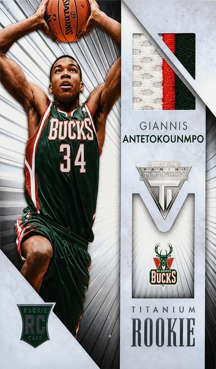 2013 Panini Titanium Giannis Antetokounmpo [Prime] #55 card