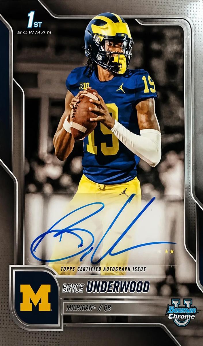 2025 Bowman Chrome University Prospect Autograph Bryce Underwood #BCA-BUN card