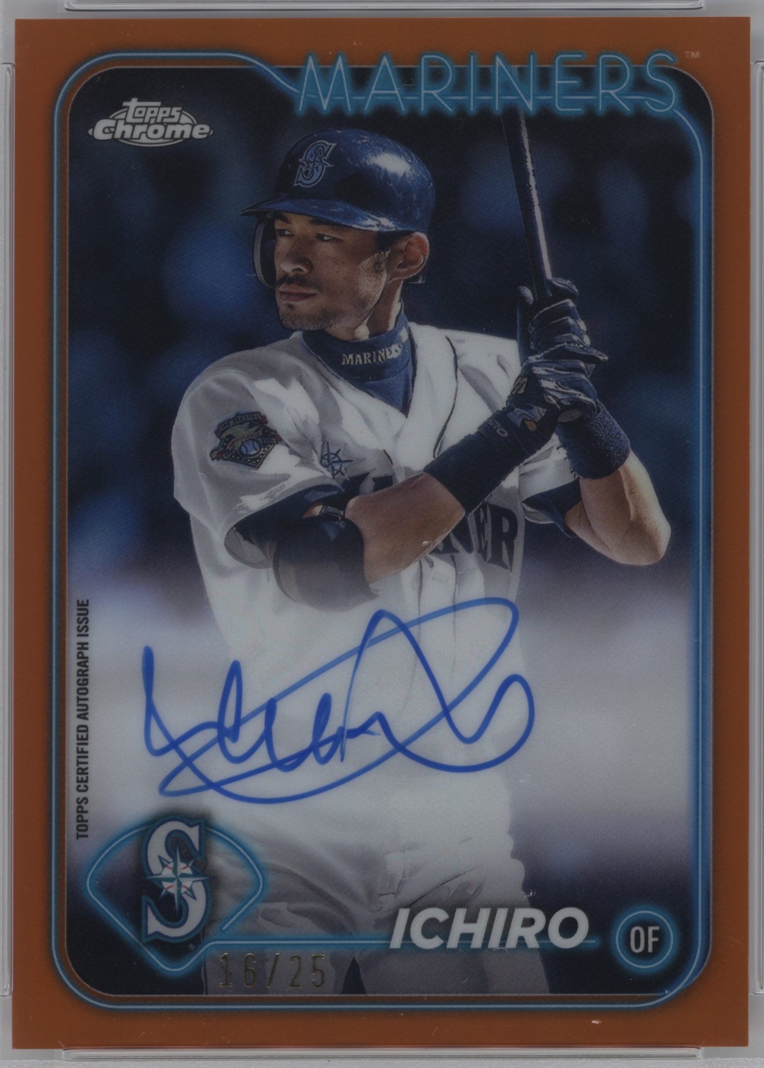 2024 Topps Chrome Baseball Orange Refractor Ichiro #CLA-I PSA 10