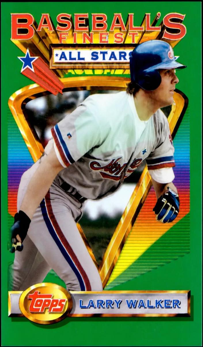 1993 Topps Finest Larry Walker [Refractor] #97 card