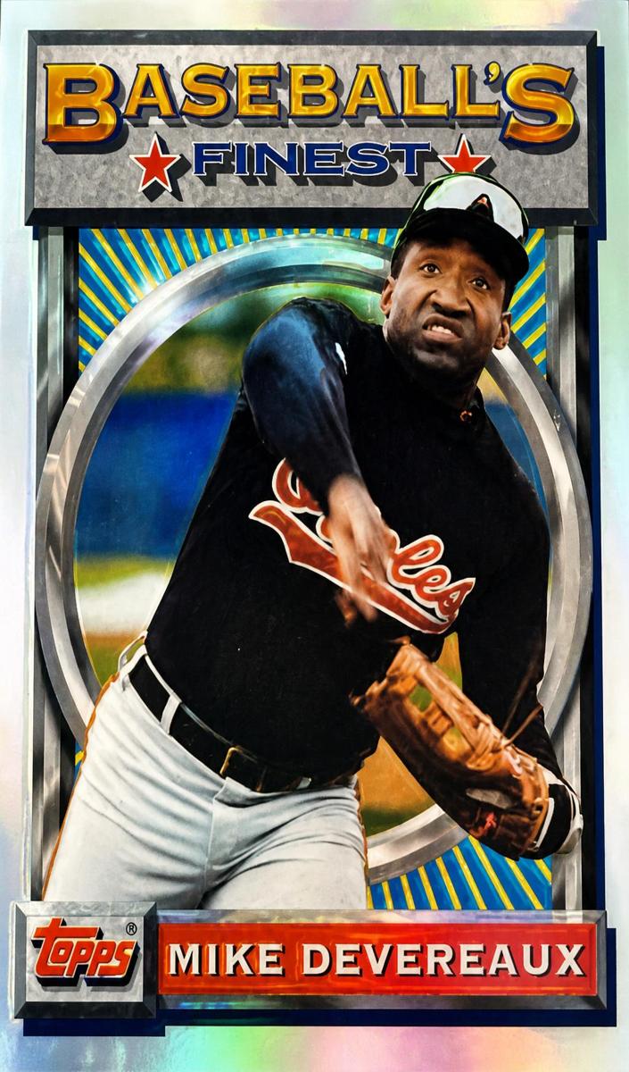 1993 Topps Finest Mike Devereaux #74 card
