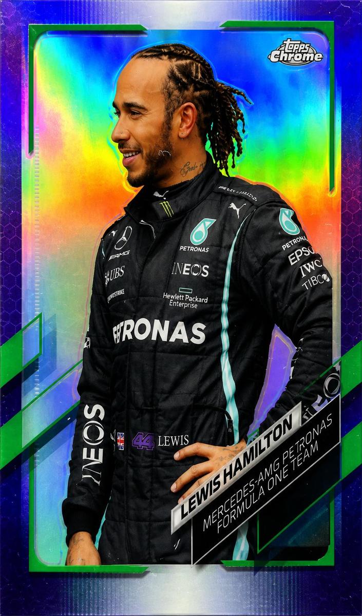2021 Lewis Hamilton [Purple Green Refractor] #40