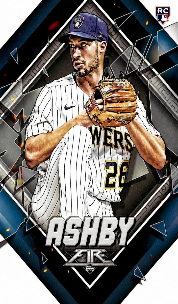 2022 Topps Fire Aaron Ashby #82 card