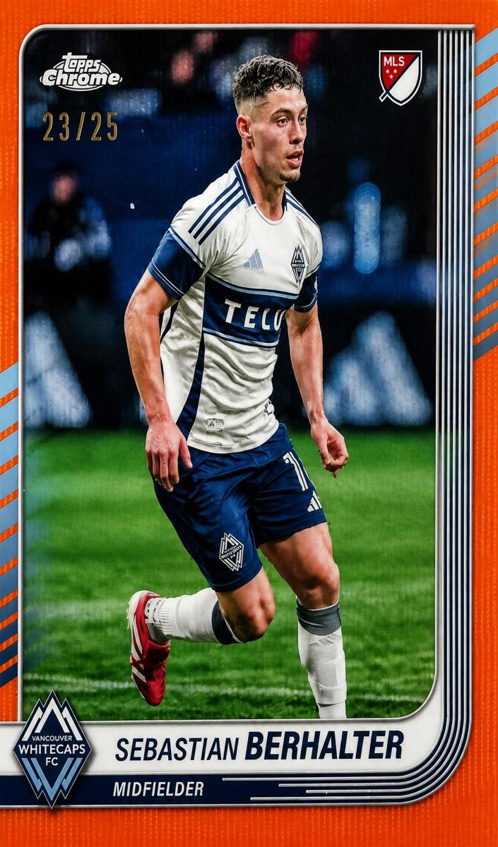 Sebastian Berhalter 2025 Chrome MLS Soccer card