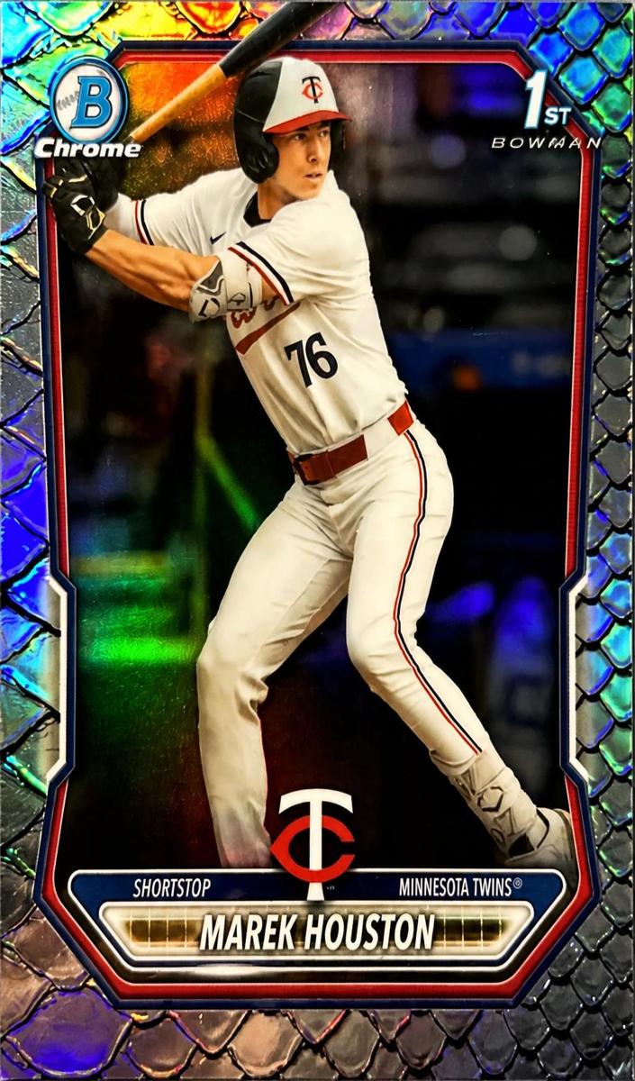 2026 Bowman Chrome Prospect Marek Houston [Lazer Refractor] #BCP-16 card