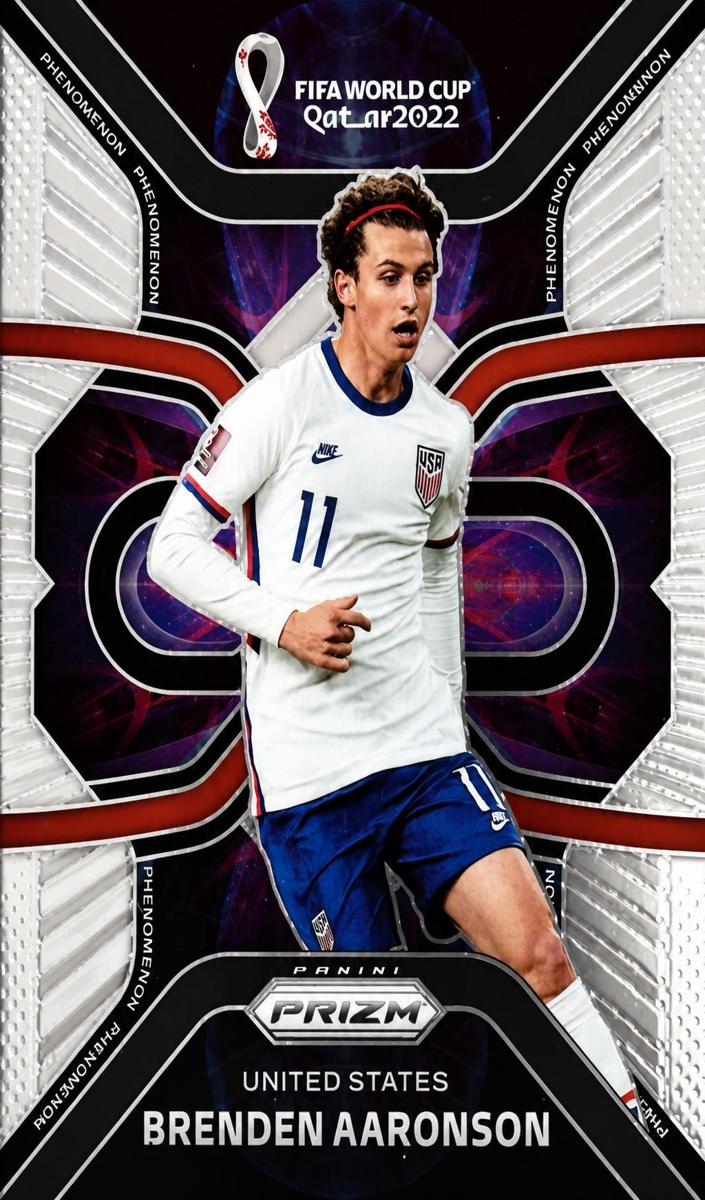 2022 Panini Prizm FIFA World Cup Qatar Brenden Aaronson #33 card