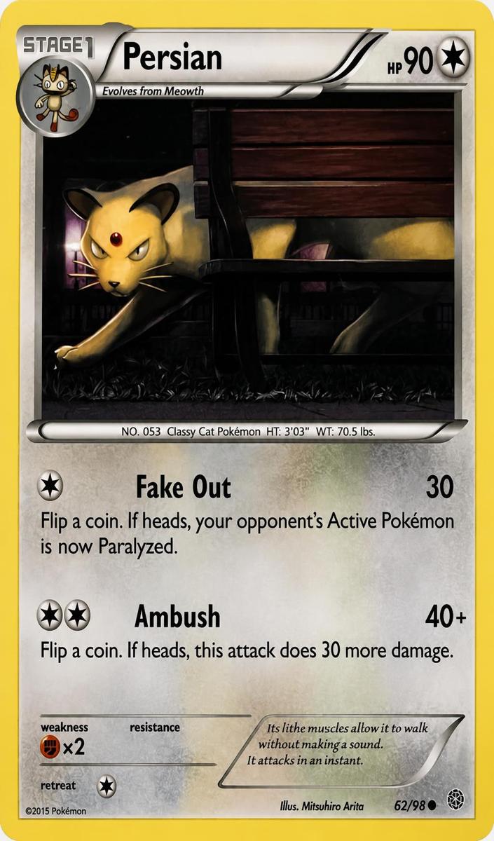 Persian 2015 Pokemon XY Ancient Origins