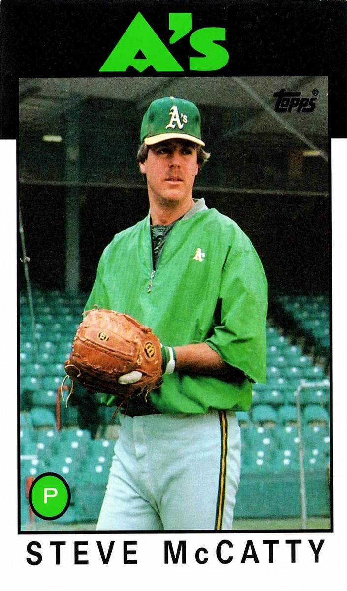 1986 Topps Steve McCatty #624 card