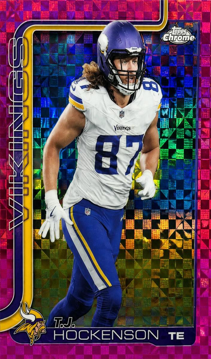 T.J. Hockenson 2025 Topps Chrome Football card