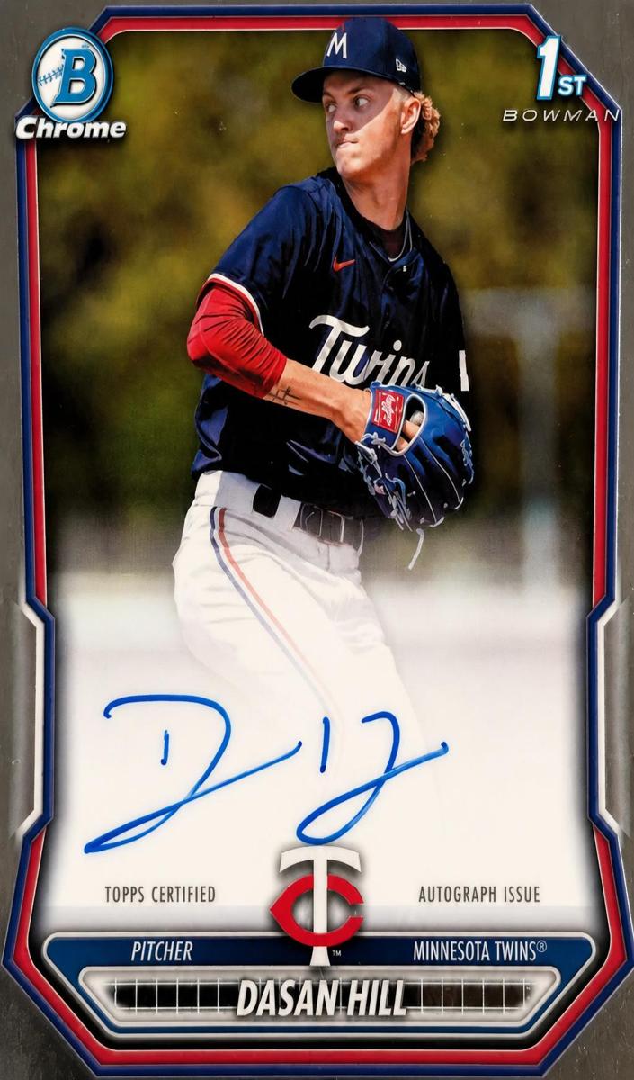 Dasan Hill 2026 Bowman Chrome Prospects Autographs Baseball