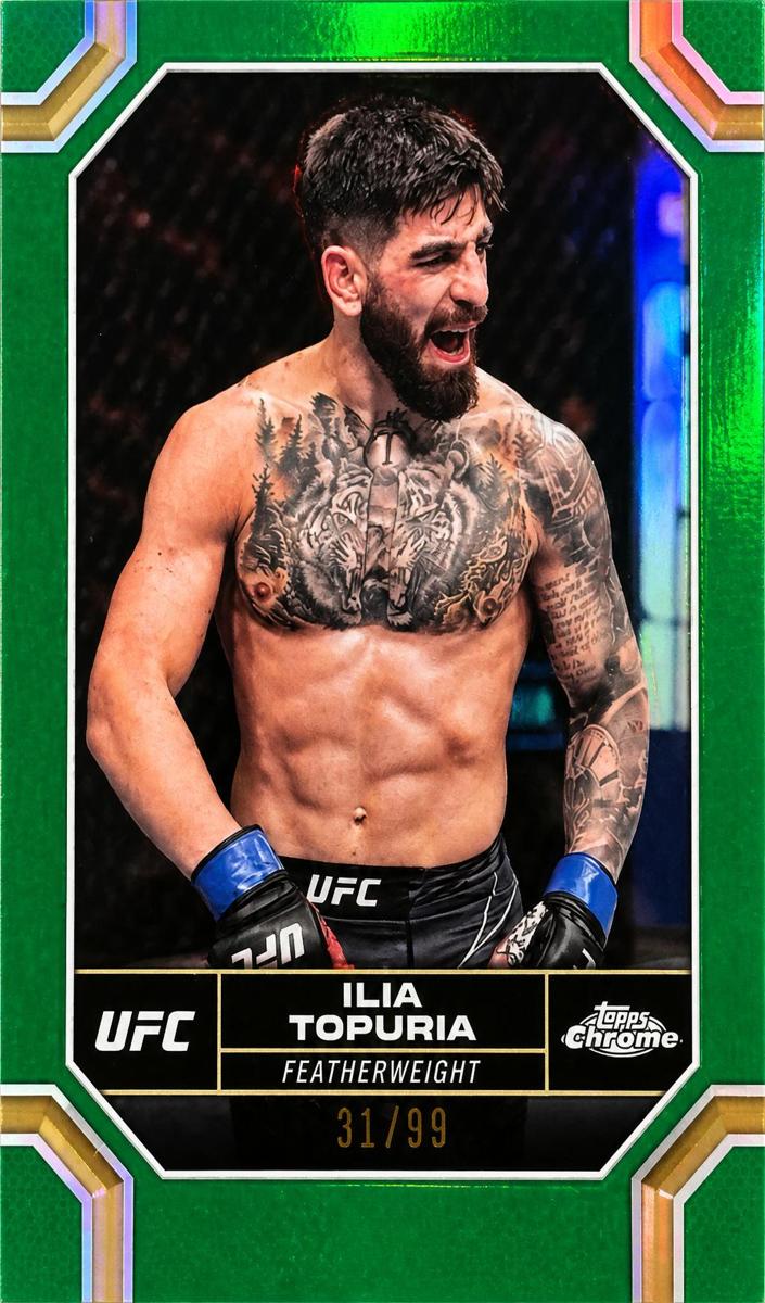 2024 Ilia Topuria [Green Refractor] #77