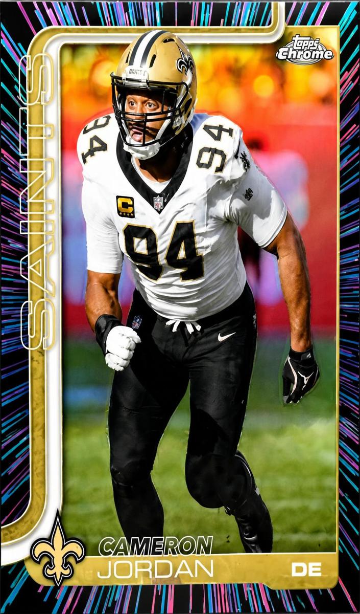 Cameron Jordan 2025 Topps Chrome Football card