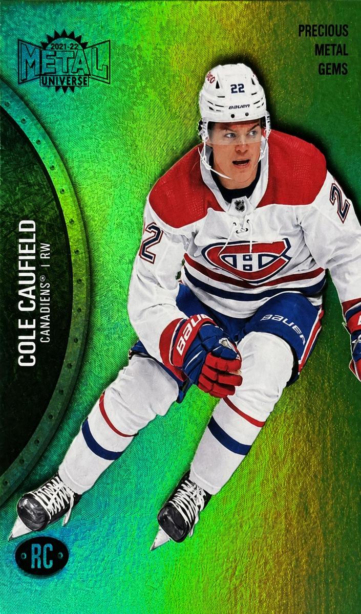 2021 Skybox Metal Universe Cole Caufield [Green] #200 card