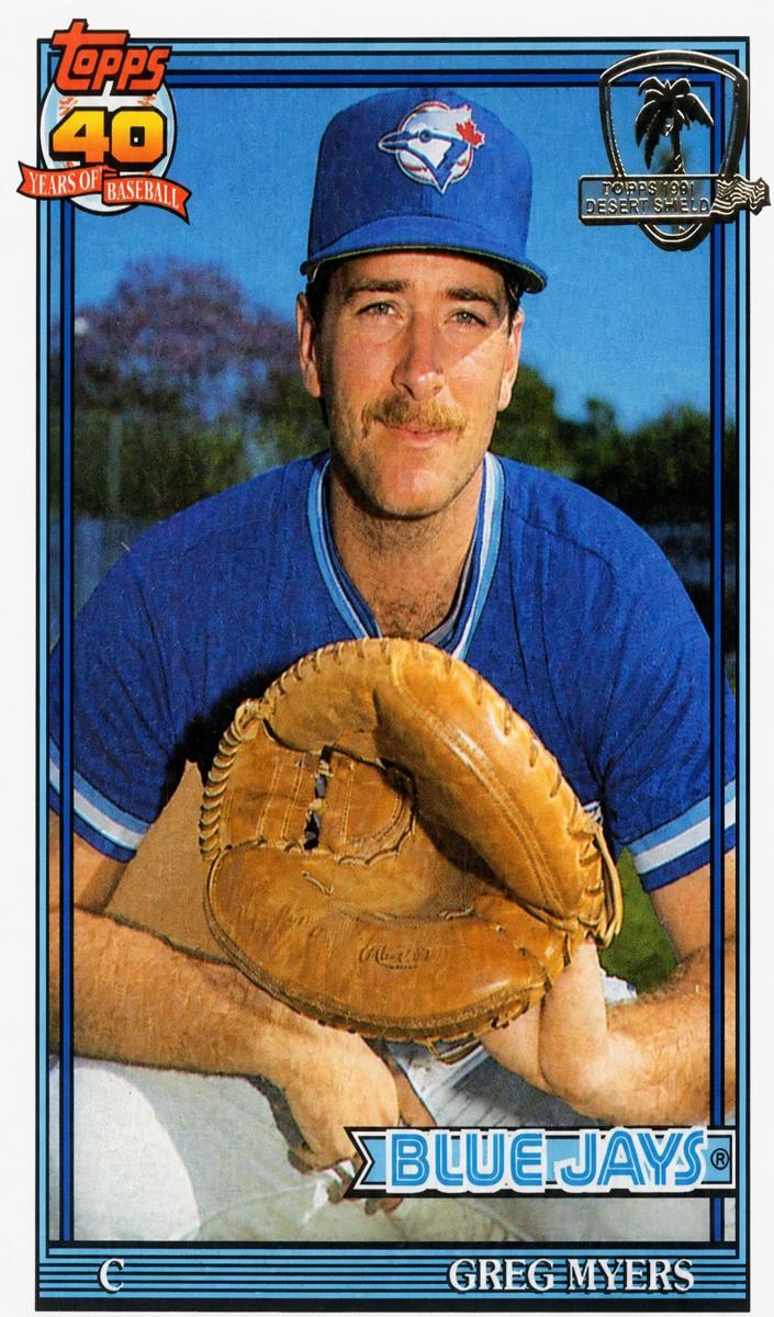 1991 Topps Greg Myers #599 card