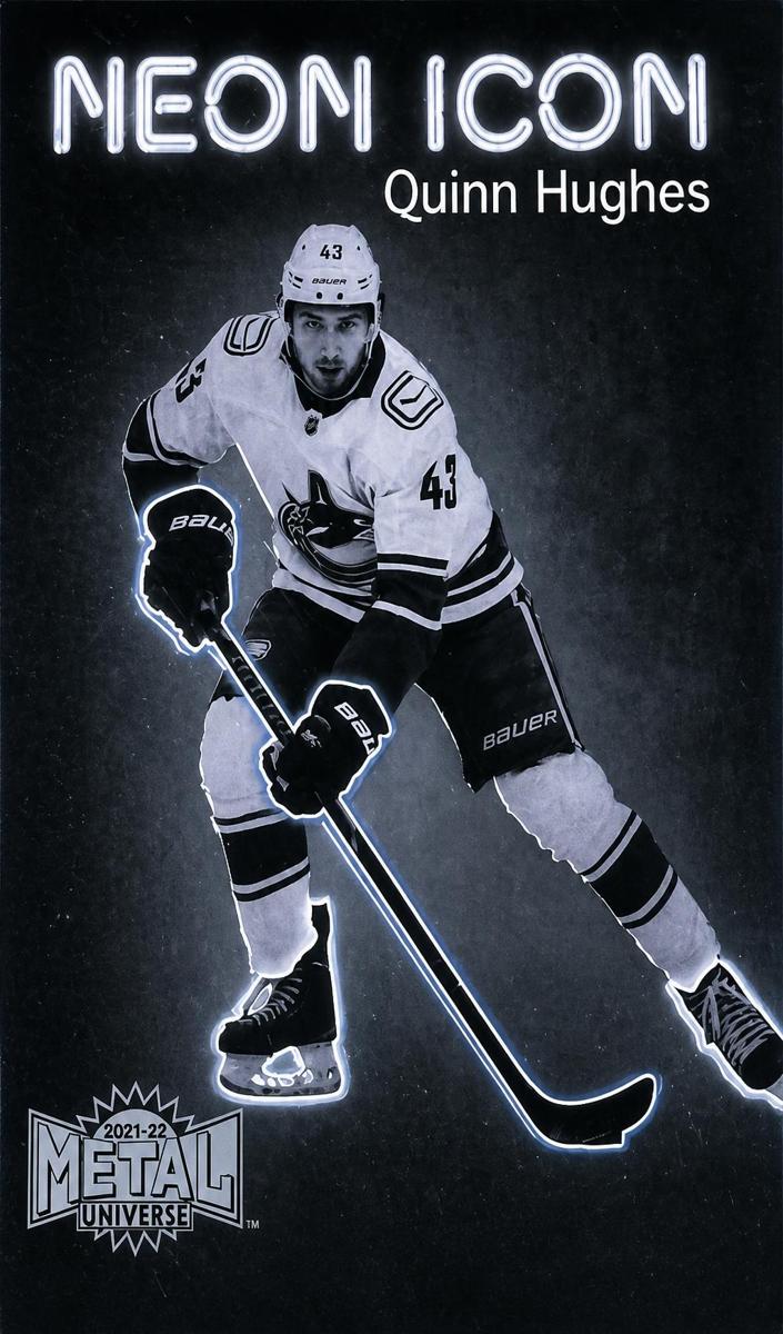 2021 Skybox Metal Universe Quinn Hughes [Gold] #NI-3 card