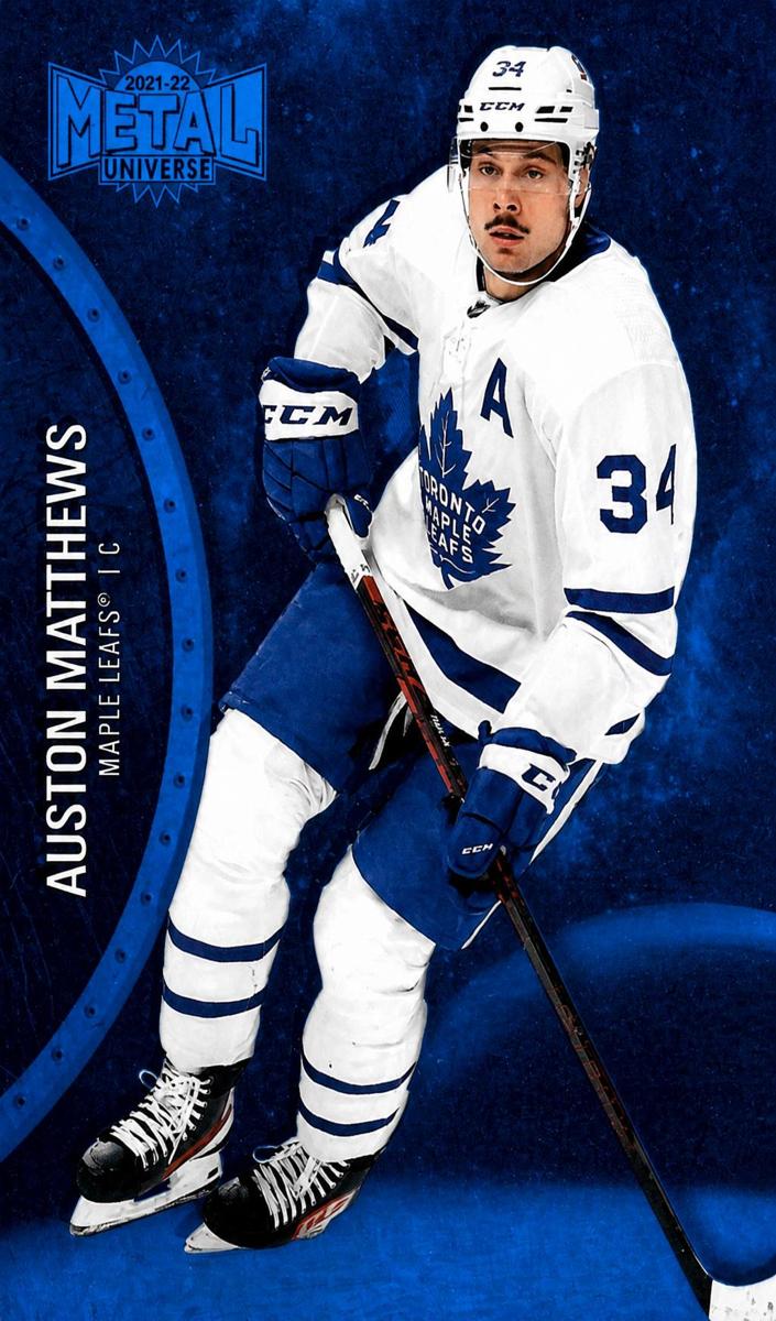 2021 Skybox Metal Universe Auston Matthews [Blue Spectrum] #25 card