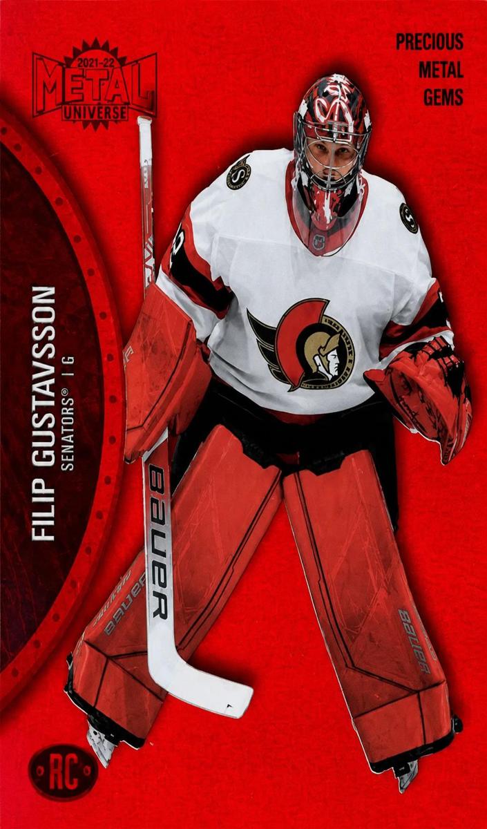 2021 Skybox Metal Universe Filip Gustavsson #159 card