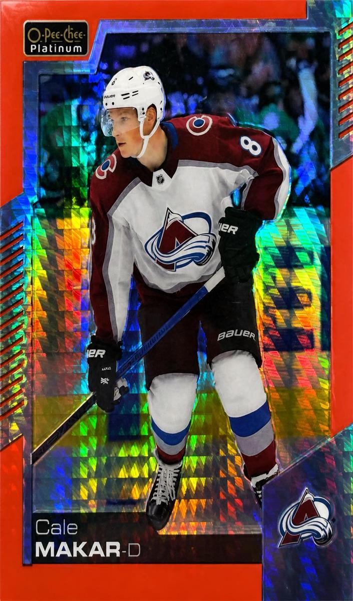 2020 O-Pee-Chee Platinum Cale Makar [Red Prism] #140 card