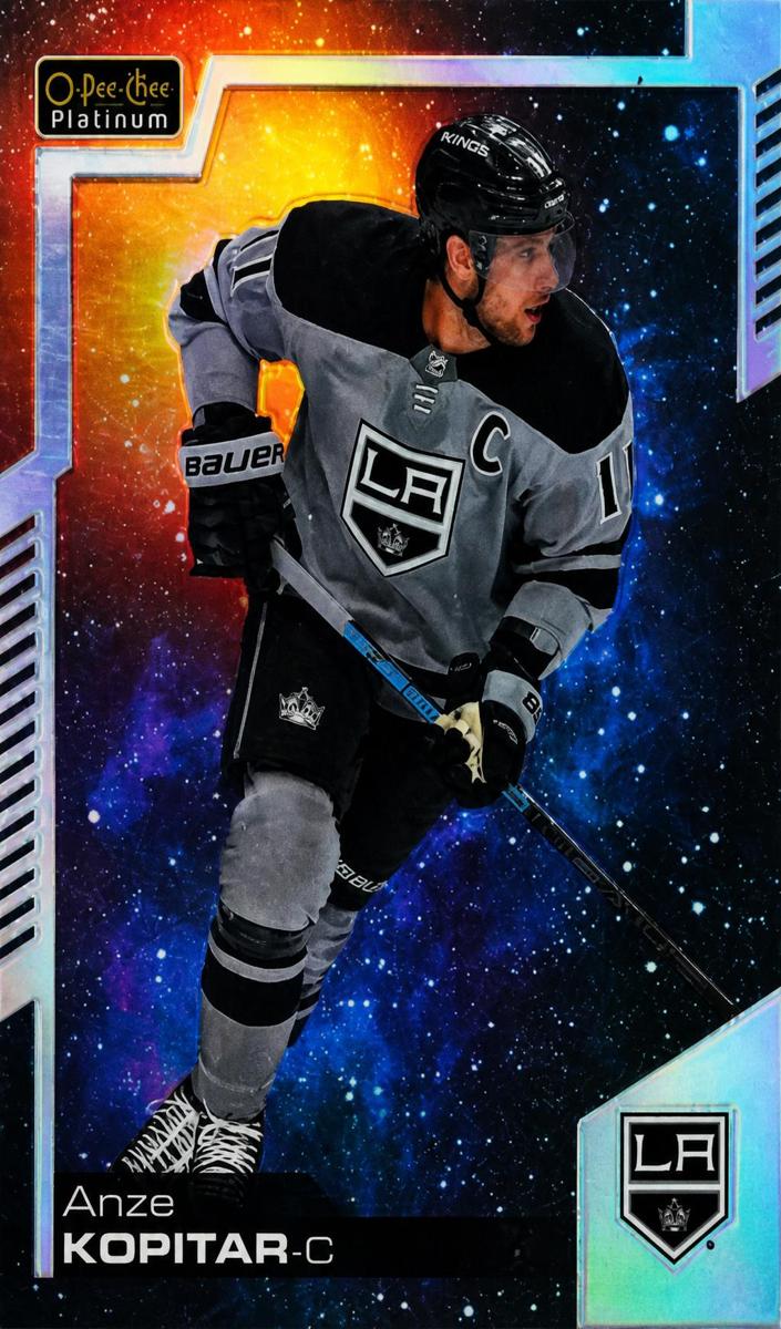 2020 O-Pee-Chee Platinum Anze Kopitar [Orange Checkers] #19 card