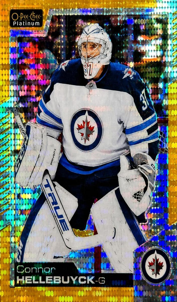 2020 O-Pee-Chee Platinum Connor Hellebuyck [Golden Treasures] #114 card