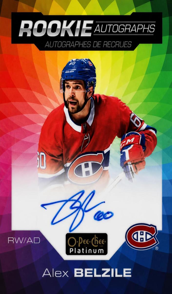 2020 O-Pee-Chee Platinum Alex Belzile [Rainbow] #R-AE card