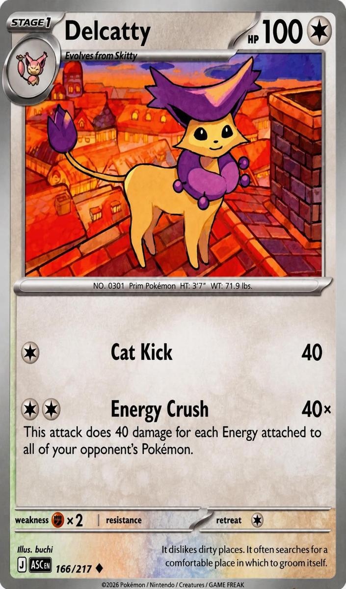 Delcatty 2026 Pokemon Mega Evolution Ascended Heroes