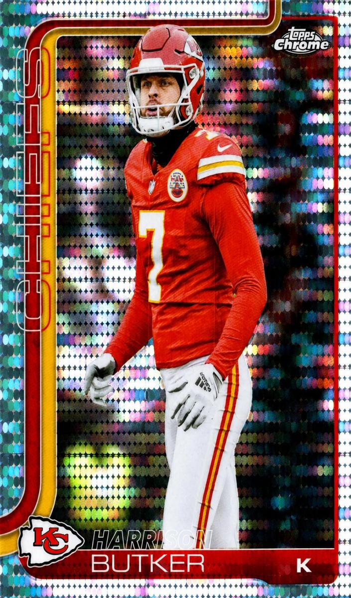 Harrison Butker 2025 Topps Chrome Football card