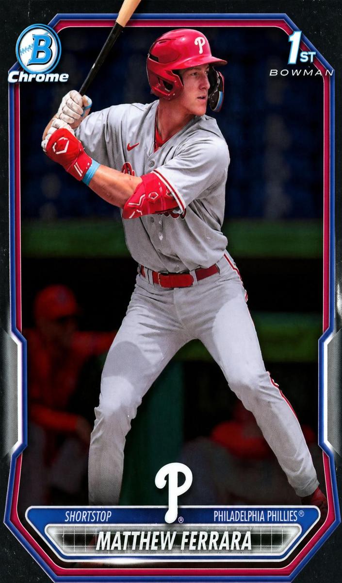 2026 Bowman Chrome Prospect Matthew Ferrara [Lazer Refractor] #BCP-110 card