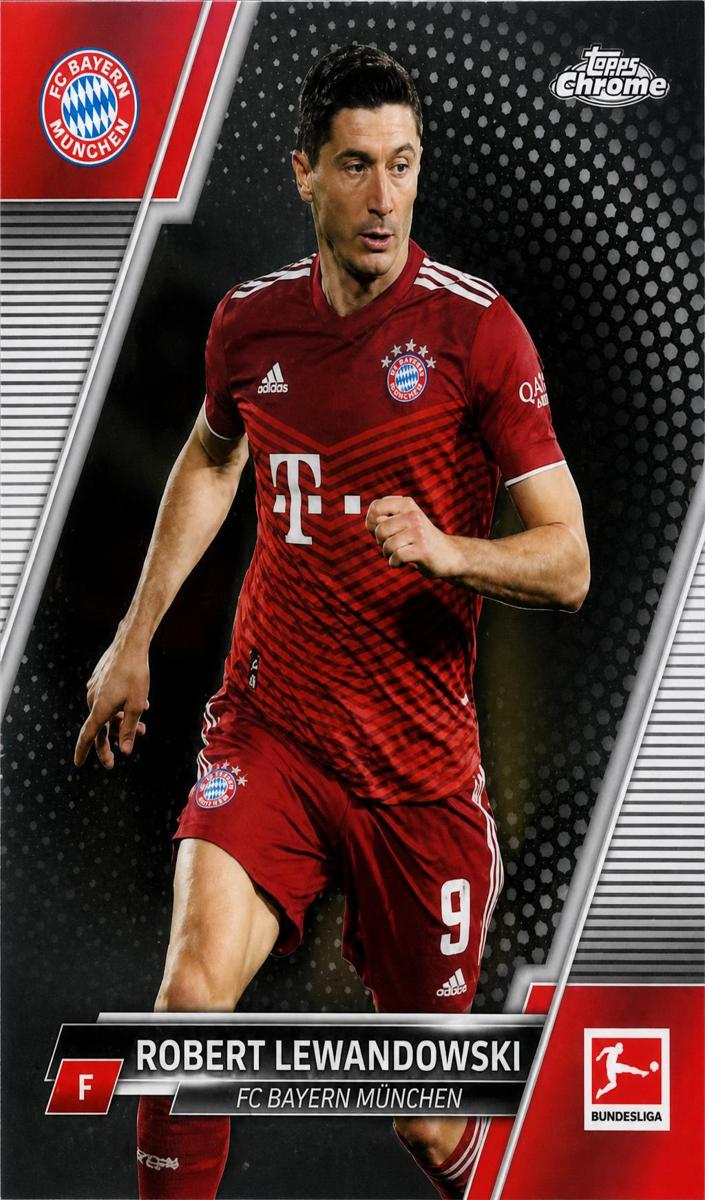 2021 Topps Chrome Bundesliga Robert Lewandowski [Orange] #83 card