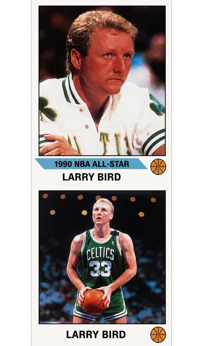 1990 Panini Sticker Larry Bird #H card