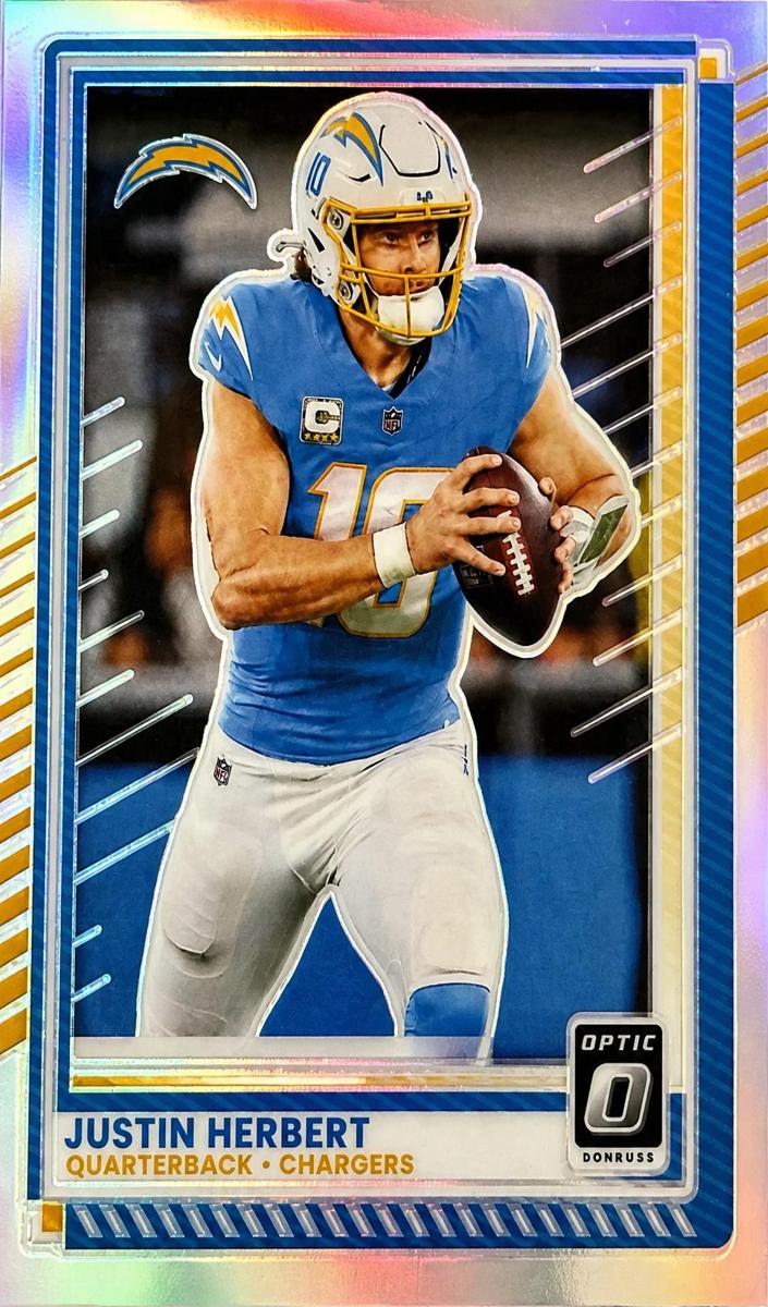 Justin Herbert 2025 Donruss Optic Football card