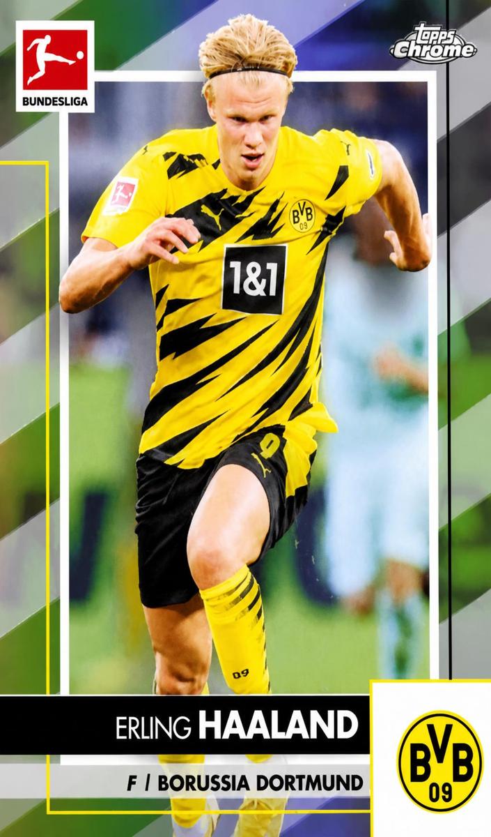 2020 Topps Chrome Bundesliga Erling Haaland [Refractor] #32 card