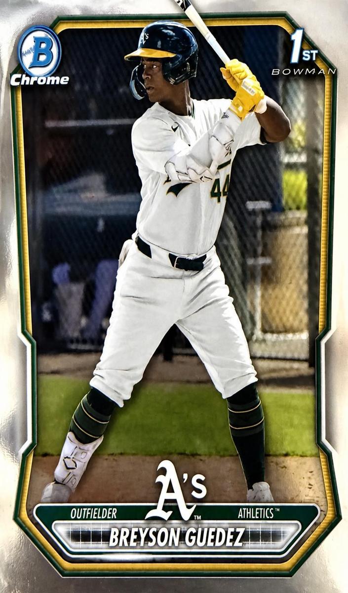 2026 Bowman Chrome Prospect Breyson Guedez [Blue Refractor] #BCP-32 card