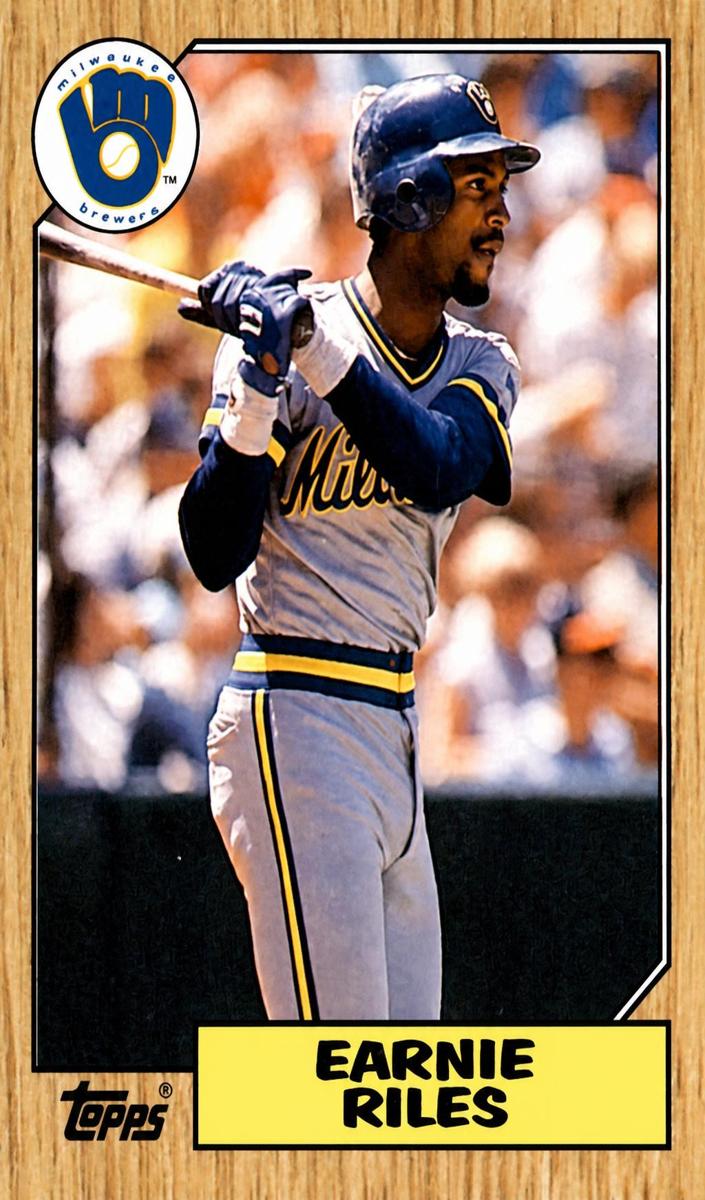 1987 Topps Earnie Riles #523 card