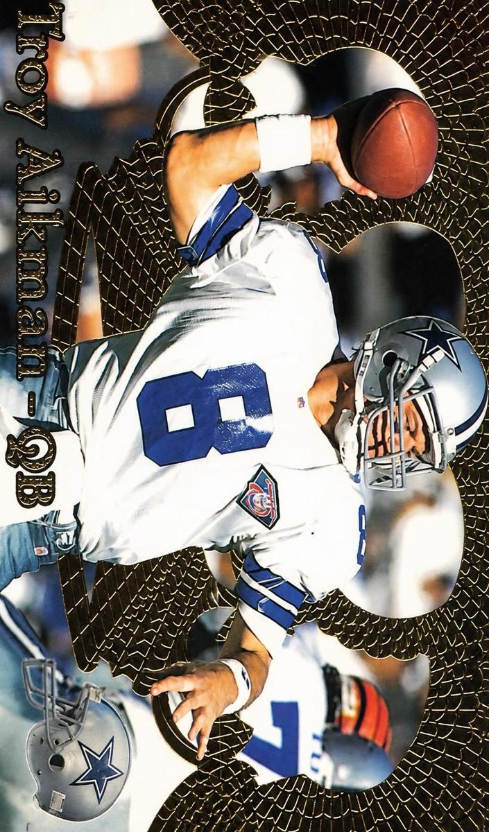 1995 Pacific Crown Royale Troy Aikman [Blue Holofoil] #75 card