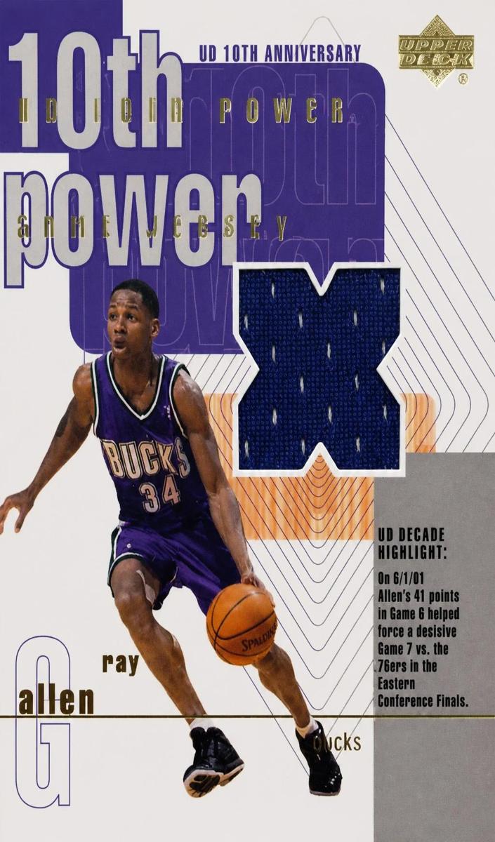 2001 Upper Deck Ray Allen #RA-X card