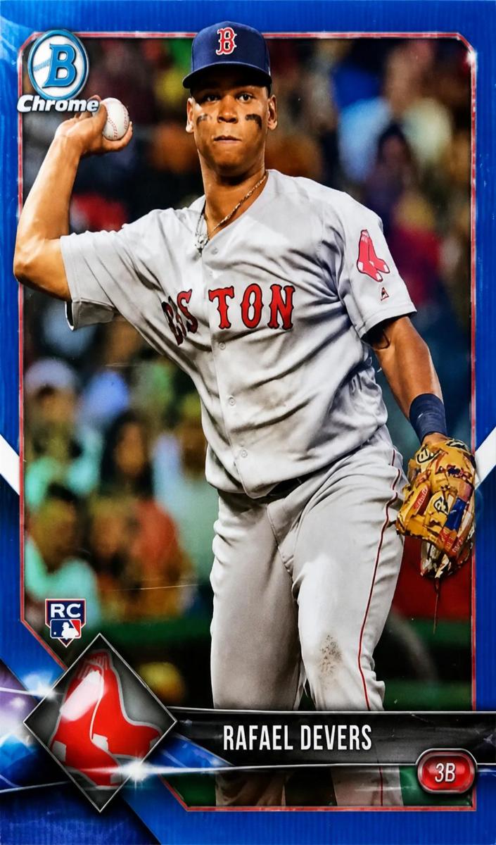 2018 Bowman Chrome Rafael Devers [Blue] #8 card