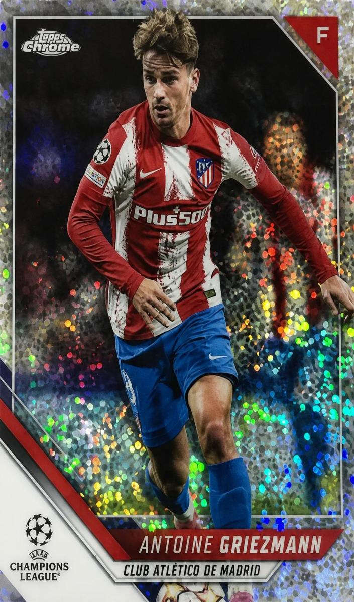 2021 Topps Chrome UEFA Champions League Antoine Griezmann [Red Wave] #171 card