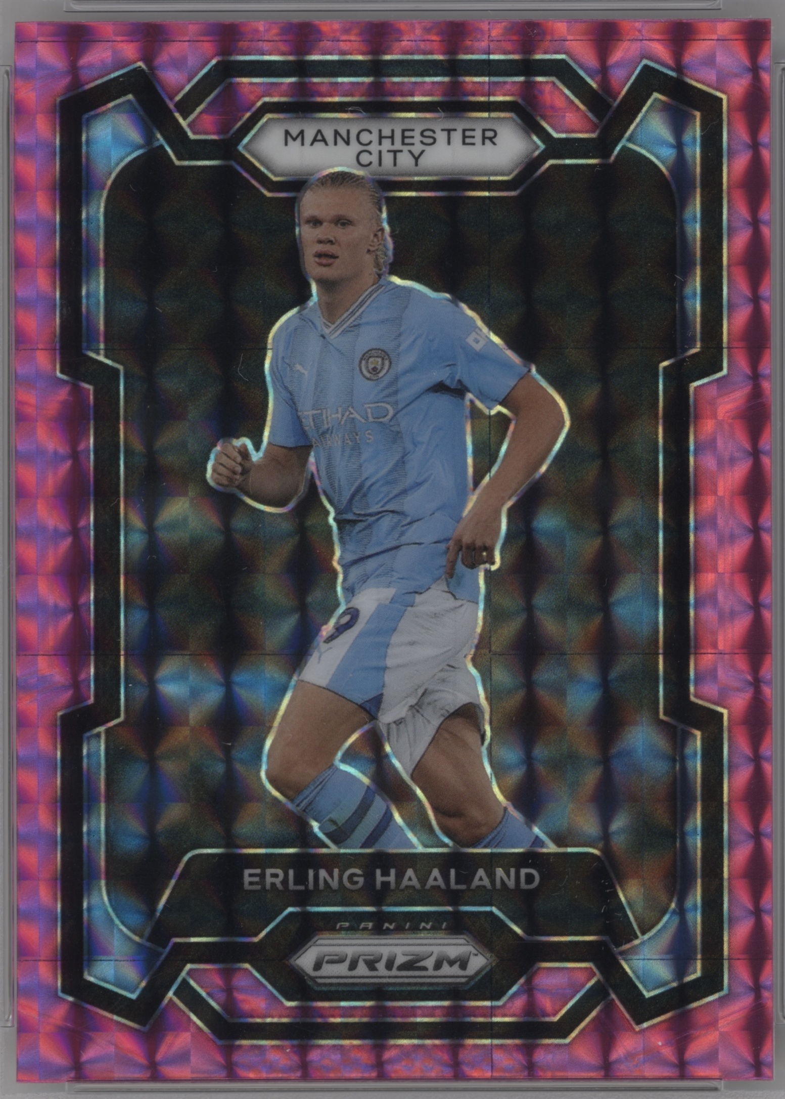 2023 Panini Prizm Premier League Erling Haaland [Purple] #3 card