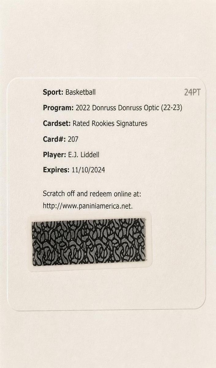 2022 E.J. Liddell #207