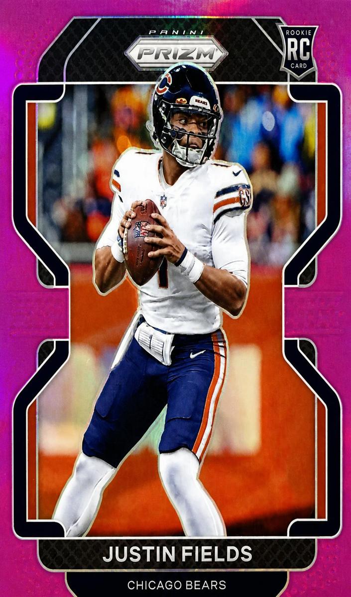 2021 Panini Prizm Justin Fields [Pink Prizm] #334 card