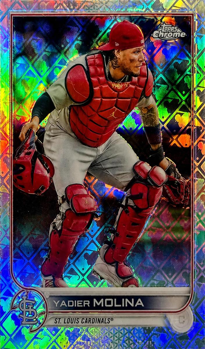 2022 Topps Chrome Logofractor Yadier Molina #6 card