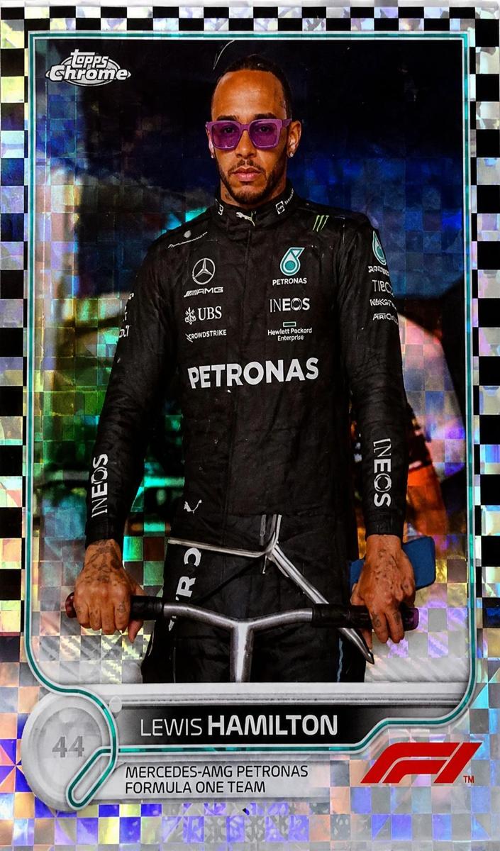 2022 Topps Chrome F1 Lewis Hamilton [Checker Flag Refractor] #8 card