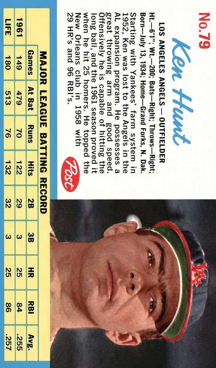 1962 Ken Hunt #79