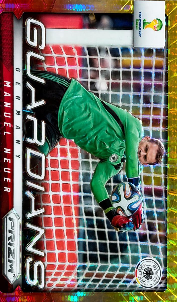 2014 Panini Prizm World Cup Manuel Neuer [Yellow & Red Pulsar] #12 card