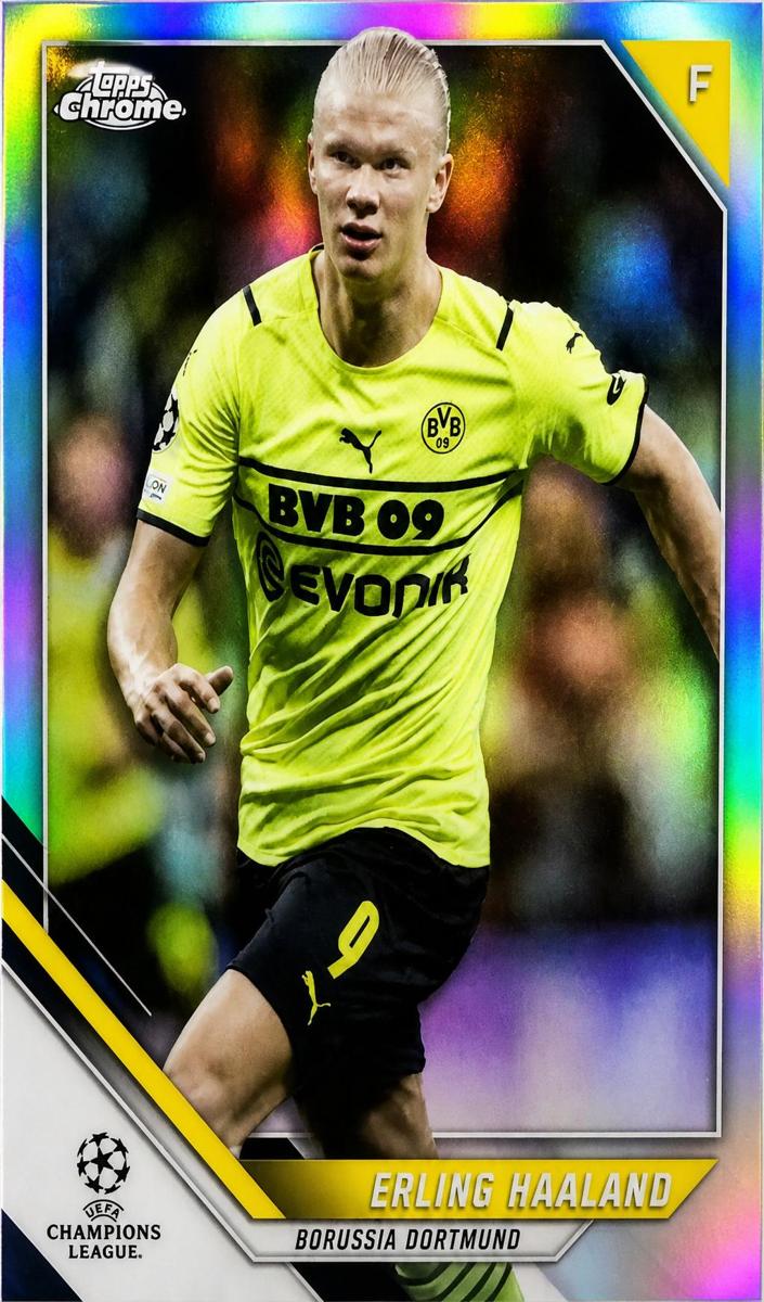 2021 Topps Chrome UEFA Champions League Erling Haaland [Purple] #200 card