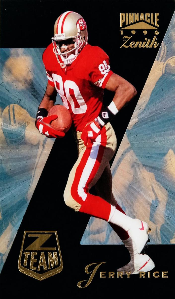 1996 Pinnacle Zenith Jerry Rice #5 card
